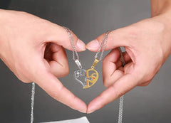 Double Heart Pendant Necklace - Creative Couple Gift