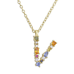 S925 Sterling Silver DIY Letter Pendant Necklace