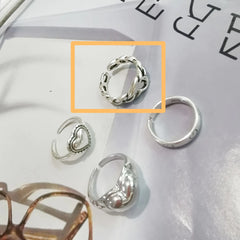 Minimalist Heart Cutout Ring for Women - Trendy Retro