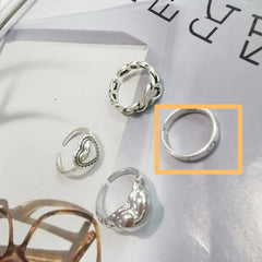 Minimalist Heart Cutout Ring for Women - Trendy Retro