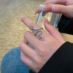 Trendy Minimalist Snake Wrap Ring for Women