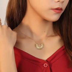 S925 Sterling Silver Sun Pendant Necklace