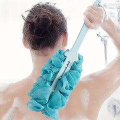 Long Handle Bath Brush and Loofah for Shower Use