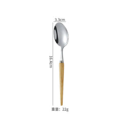 Wooden Handle 304 Stainless Steel Cutlery Set