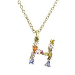 S925 Sterling Silver DIY Letter Pendant Necklace