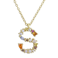 S925 Sterling Silver DIY Letter Pendant Necklace