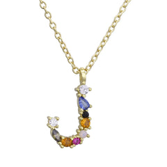 S925 Sterling Silver DIY Letter Pendant Necklace