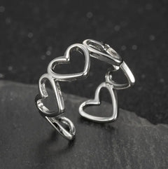 Minimalist Heart Cutout Ring for Women - Trendy Retro