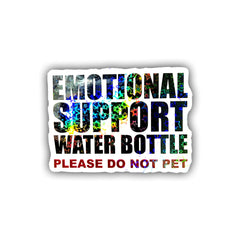 BELISMIA 3pcs Emotional Support Water Bottle Holographic Stickers Hologrpahic Vinyl Stickers Holographic Vinyl Water Assistant Sparkly Stickers for Laptop Phone Water Bottle Kindle Gifts for Gymers