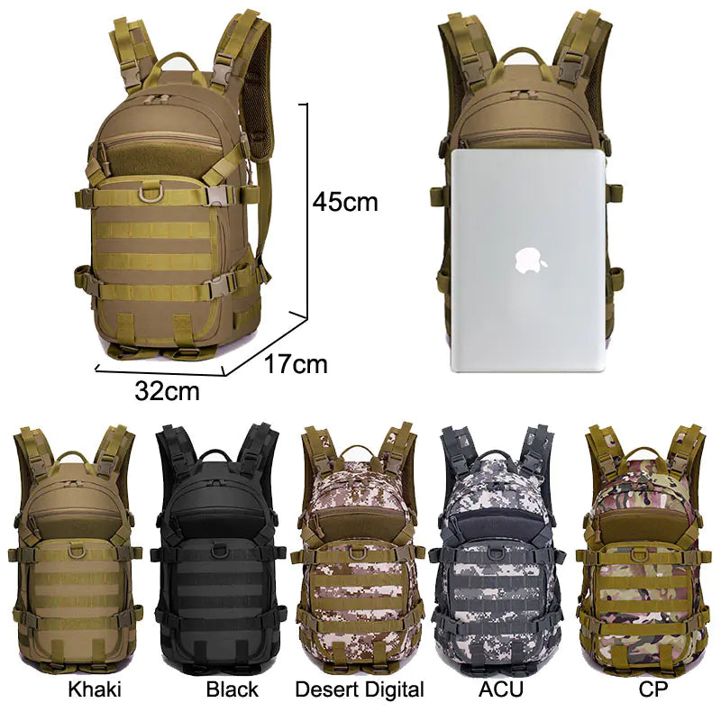 Tactical Vest Backpack, Large Waterproof Hiking Bag.