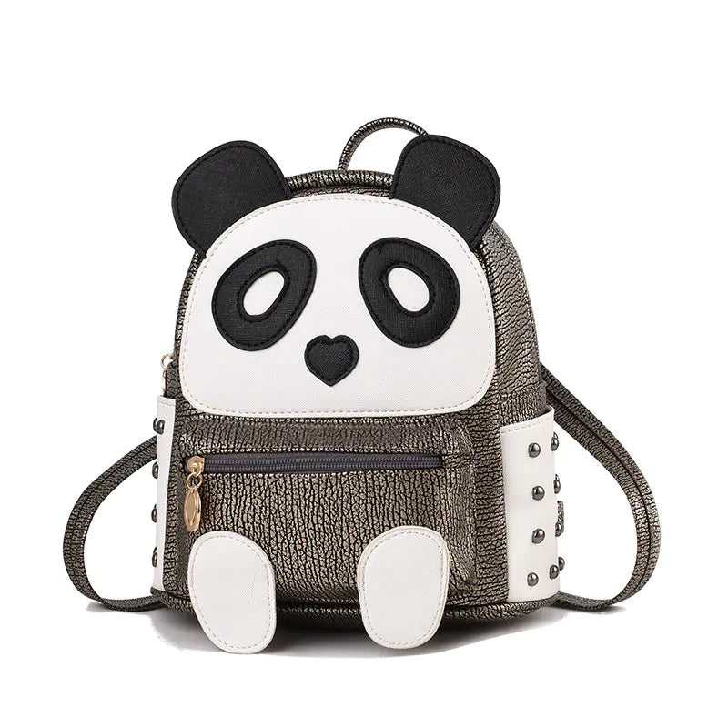 Trendy Cute Women's Backpack - Panda Design
