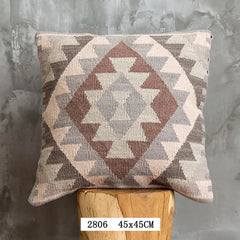 Handmade Bohemian Retro Wool Pillow from Pakistan