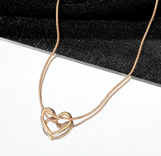 Minimalist Heart Pendant Necklace for Women