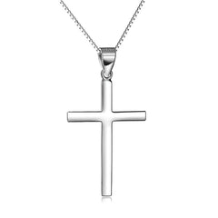 S925 Sterling Silver Cross Pendant Necklace