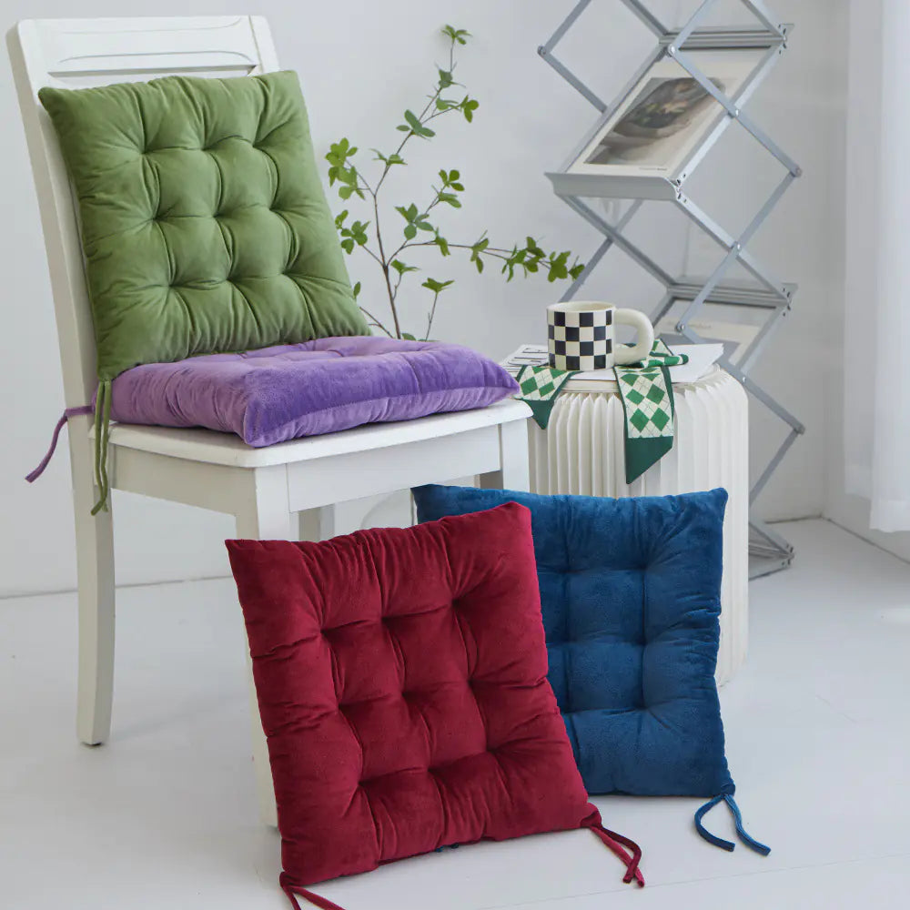 Thick Crystal Velvet Cushion for Office Chair or Sofa