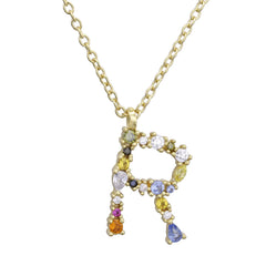 S925 Sterling Silver DIY Letter Pendant Necklace