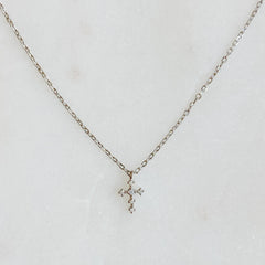 Dainty Cross Sterling Silver Necklace