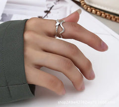 Minimalist Heart Cutout Ring for Women - Trendy Retro