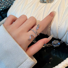 Trendy Minimalist Snake Wrap Ring for Women
