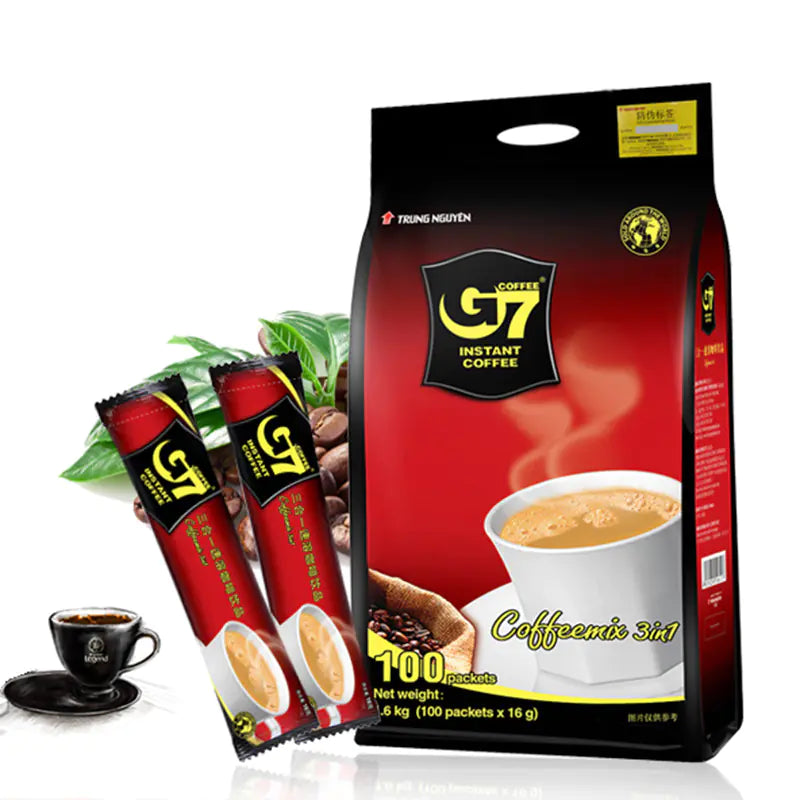 Vietnamese G7 Instant 3-in-1 Coffee Powder (1600g, 100 Packs)